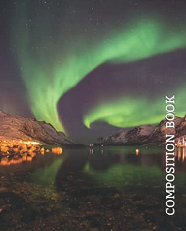 Aurora Borealis Over Lake College Ruled Notebook