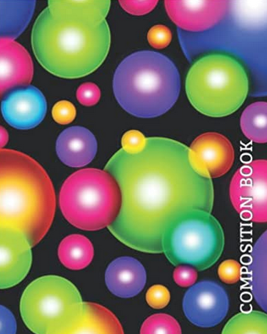 Colorful Bubbles College Ruled Notebook