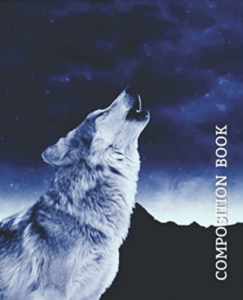 Howling Wolf College Ruled Notebook