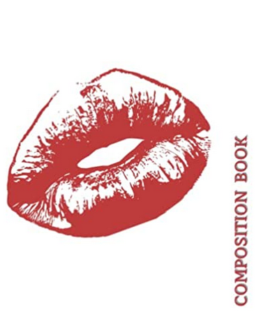 Red Lips College Ruled Notebook