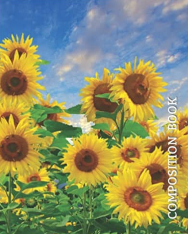 Sunflowers College Ruled Notebook