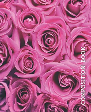 Pink Roses College Ruled Notebook