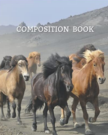 Wild Horses College Ruled Notebook