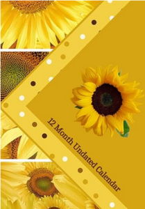 Book Cover: Professional Planner: Yellow Flowers Happy Inspiring Monthly and Weekly Undated Planner