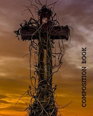 Cross Monument with Vines Composition Book