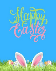 Happy Easter Bunny Ears in Grass Drawing Book