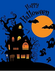 Happy Halloween Spooky House Drawing Book