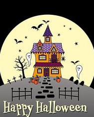 Happy Halloween Spooky House Composition Book