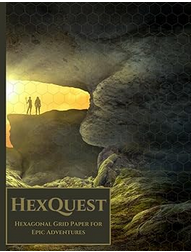 HexQuest: Hexagonal Grid Paper for Epic Adventures: 8.5x11" small hexagonal grid notebook