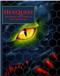 HexQuest: Hexagonal Grid Paper for Epic Adventures: 8.5x11" large hexagonal grid notebook