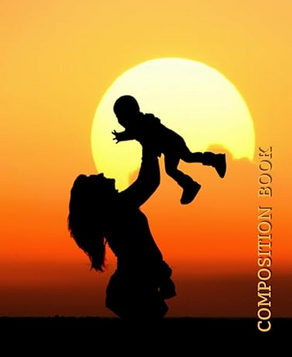 Mother & Child Sunset Silhouette Composition Book