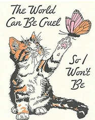 The World Can Be Cruel, So I Won't Be Kitty & Butterfly Composition Book