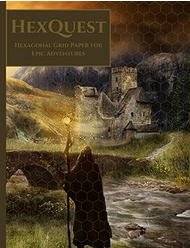 HexQuest: Hexagonal Grid Paper for Epic Adventures: 8.5x11"